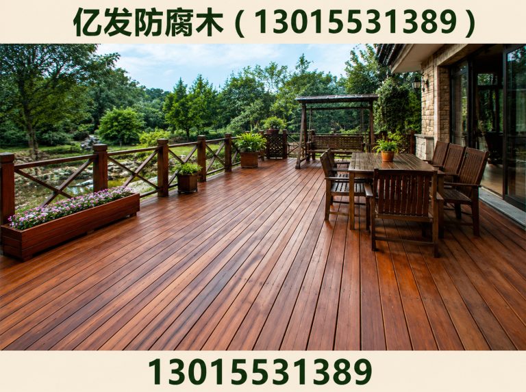 上街区防腐木定制展示图